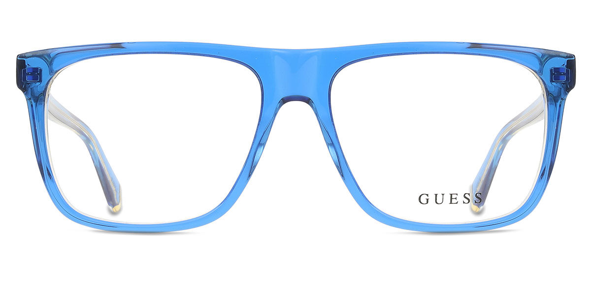 ゲス Guess GU50089 092 Full rim 盛りだくさんリム トランスペアレントブルー × せつ然たる Men メンズ 成人男性用 Eyeglasses 眼鏡 メガネ めがね 屋台骨 伊達眼鏡 【置き目品】【新品】【外国で通信販売】【貨物輸送無料】 眼鏡-眼鏡・サングラス-バッグ・小物・ブランド雑貨