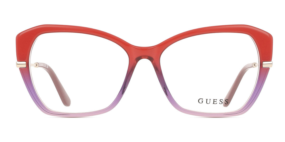 ゲス Guess GU50183 074 Full rim フルリム グラディエント レッド ピンク Women レディース 女性用 ウィメンズ Eyeglasses メガネ 眼鏡 めがね フレーム 伊達メガネ 【正規品】【新品】【海外通販】【送料無料】|SmartBuyGlasses