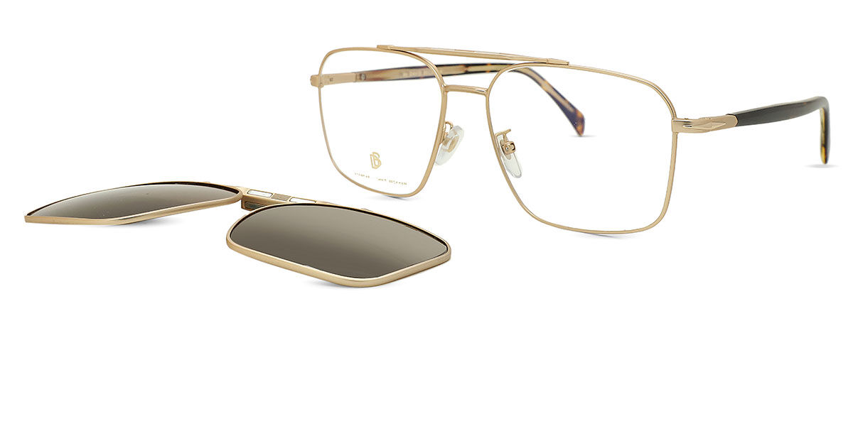 【正規品】【送料無料】【新品】デビッド ベッカム David Beckham DB 1187/G/C Asian Fit with Clip-On 8SO/SP ゴールド Men メンズ 男性用 Eyeglasses メガネ 眼鏡 めがね フレーム 伊達メガネ【海外通販】