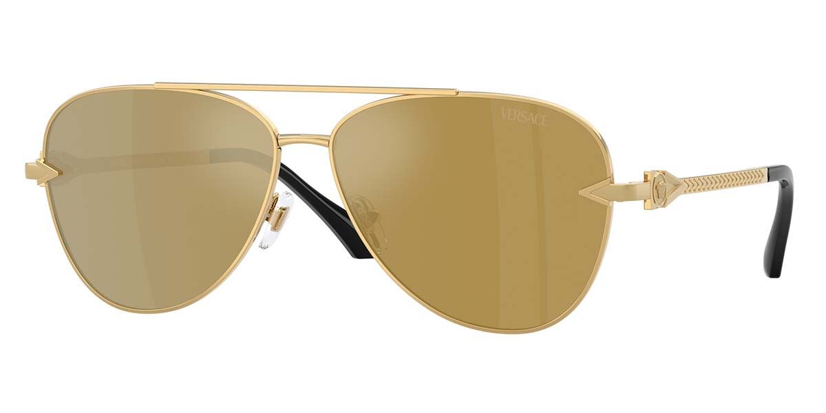ヴェルサーチ Versace VE2283 10027I Full rim 盛りだくさんリム ゴールド Men メンズ 成人男性用 Sunglasses 黒眼鏡 さんぐらす 【UV科目3】【置き目品】【新品】【外国で通信販売】【貨物輸送無料】