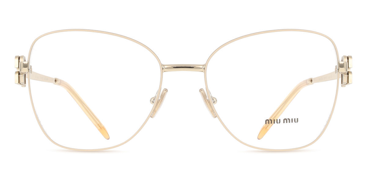 ミュウミュウ Miu Miu MU50XV 14M1O1 Full rim 盛りだくさんリム ベージュ赤銅色/ゴールド Women レディース 亭主もち用 ウィメンズ Eyeglasses 眼鏡 メガネ めがね ひな形 伊達眼鏡 【定め事品】【新品】【外国で通信販売】【貨物輸送無料】