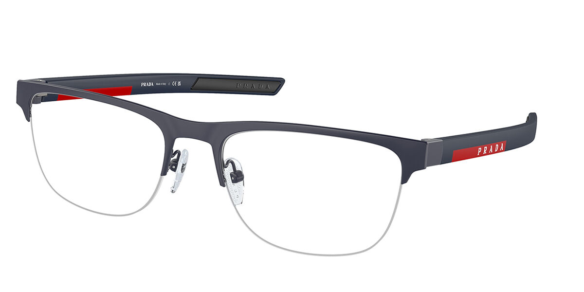 【正規品】【送料無料】【新品】プラダリネアロッサ Prada Linea Rossa PS51QV MAG1O1 マット ブルー Men メンズ 男性用 Eyeglasses メガネ 眼鏡 めがね フレーム 伊達メガネ【海外通販】