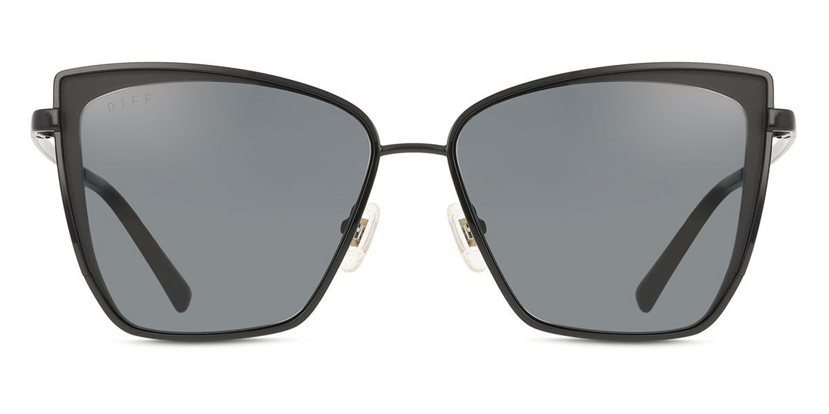 DIFF DIFF Becky black+flash grey gradient lens Full rim フルリム ブラック Women レディース 女性用 ウィメンズ Sunglasses サングラス さんぐらす 【UVカテゴリ3】【正規品】【新品】【海外通販】【送料無料】｜SmartBuyGlasses