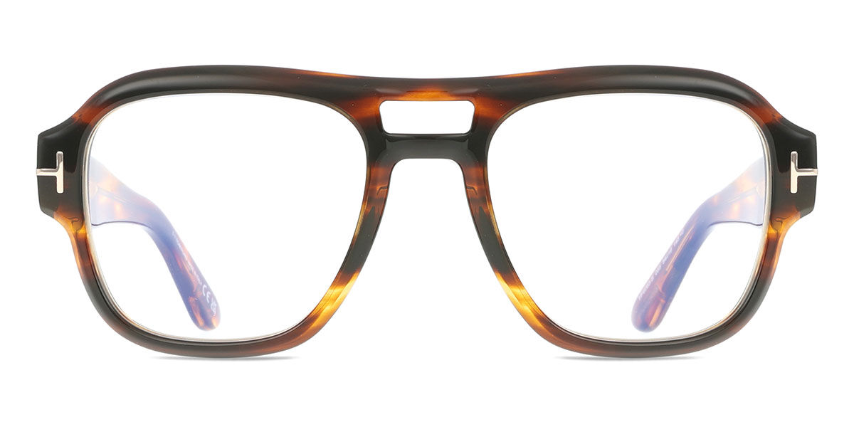 トムジェラルド・r・フォード Tom Ford FT6085-B 055 Blue-Light Block Full rim 盛りだくさんリム ストライプドダークトータス Men メンズ 成人男性用 Eyeglasses 眼鏡 メガネ めがね 一こま 伊達眼鏡 【置き目品】【新品】【外国で通信販売】【貨物輸送無料】