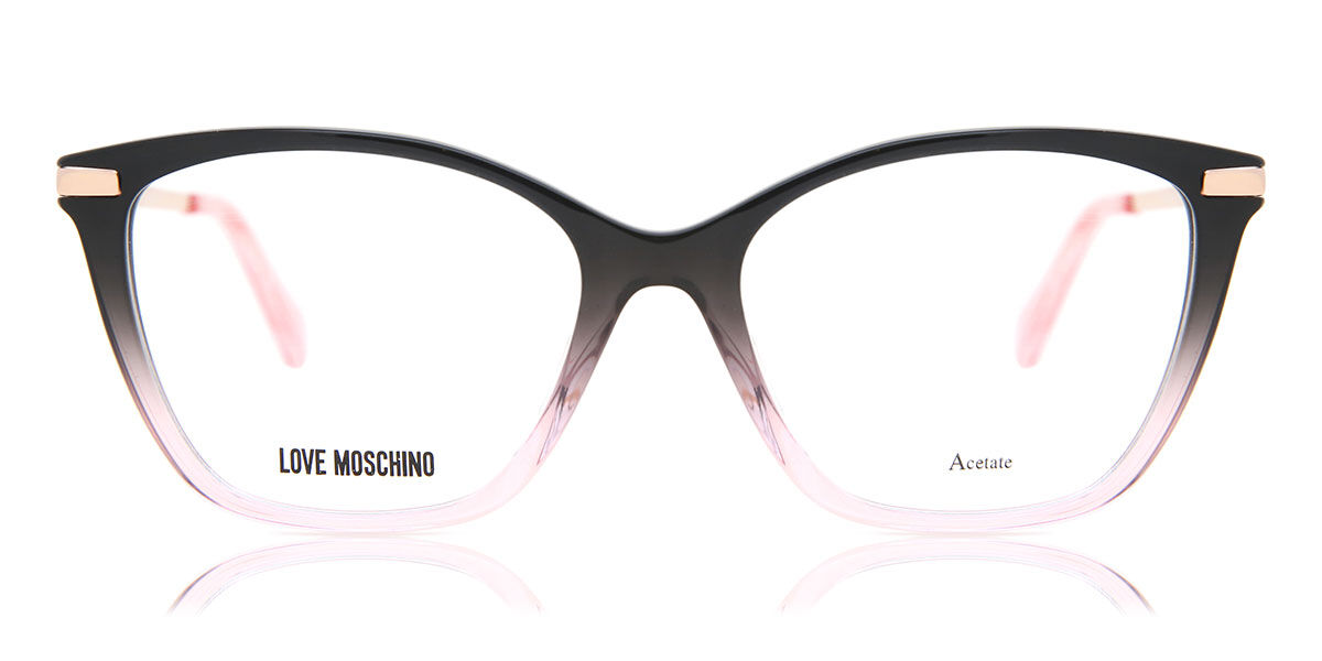 モスキーノラブ Moschino Love MOL572 3H2 Full rim 盛りだくさんリム 黒いこと サクラ色 Women レディース 成人女性用 ウィメンズ Eyeglasses 眼鏡 メガネ めがね ひな形 伊達眼鏡 【置き目品】【新品】【外国で通信販売】【貨物輸送無料】