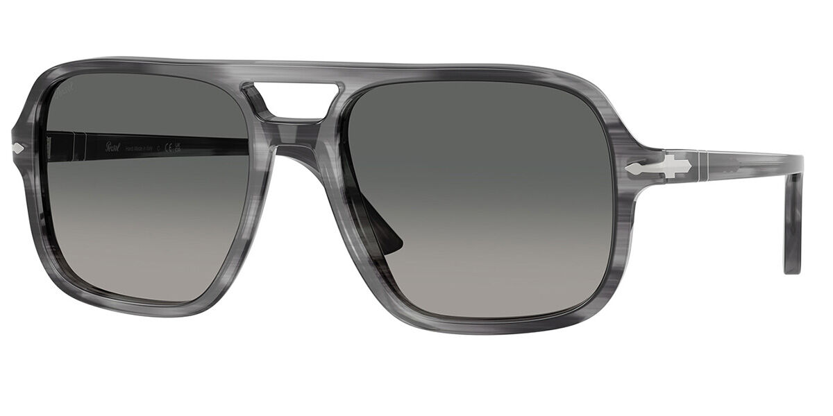ペルソール Persol PO3328S 119271 Full rim 盛りだくさんリム 縞模様 薄墨色 Men メンズ 成人男性用 Sunglasses 黒眼鏡 さんぐらす 【UV科目3】【置き目品】【新品】【外国で通信販売】【貨物輸送無料】