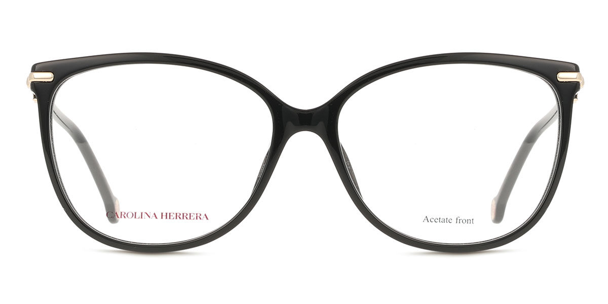 カロライナヘレラ Carolina Herrera HER 0304 807 Full rim フルリム ブラック Women レディース 女性用 ウィメンズ Eyeglasses メガネ 眼鏡 めがね フレーム 伊達メガネ 【正規品】【新品】【海外通販】【送料無料】｜SmartBuyGlasses