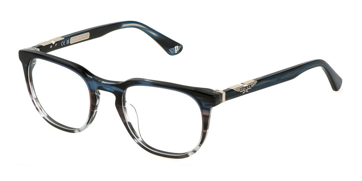 警察当局 Police VPLL70 ORIGINS 58 0GBL Full rim 盛りだくさんリム 青み／薄墨色唐人笛 Men メンズ 成人男性用 Eyeglasses 眼鏡 メガネ めがね ひな形 伊達眼鏡 【置き目品】【新品】【外国で通信販売】【貨物輸送無料】