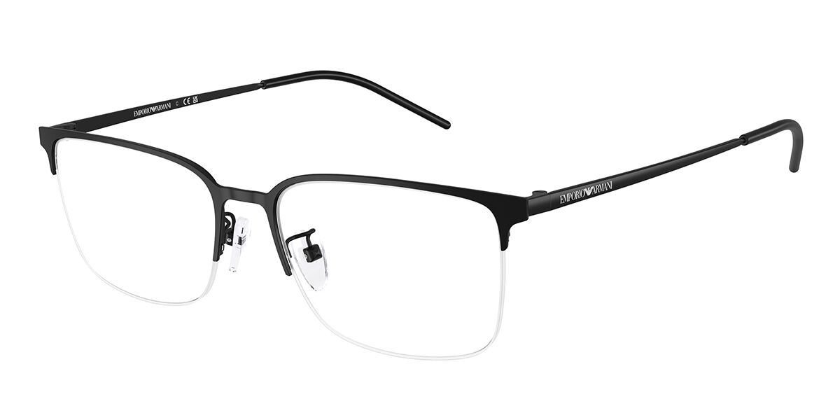 エンポリオアルマーニ Emporio Armani EA1179D Asian Fit 3001 Semi rimless セミリムレス マットブラック Men メンズ 男性用 Eyeglasses メガネ 眼鏡 めがね フレーム 伊達メガネ 【正規品】【新品】【海外通販】【送料無料】|SmartBuyGlasses