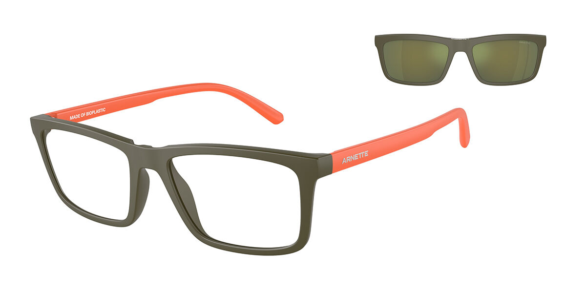 【正規品】【送料無料】【新品】アーネット Arnette AN4333 Hypno 2.0 with Clip-On 28541W マットミリタリーグリーン Men メンズ 男性用 Eyeglasses メガネ 眼鏡 めがね フレーム 伊達メガネ【海外通販】