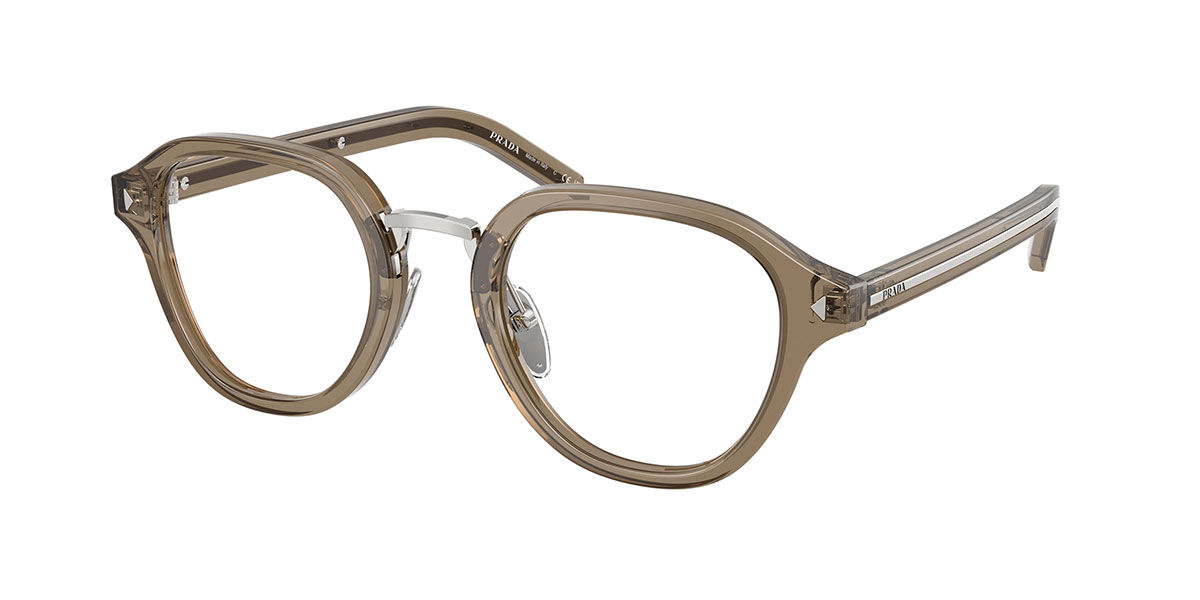 プラダ Prada PR C05V 18T1O1 Full rim 盛りだくさんリム トランスペアレント 赤銅色 Men メンズ 成人男性用 Eyeglasses 眼鏡 メガネ めがね 一こま 伊達眼鏡 【置き目品】【新品】【外国で通信販売】【貨物輸送無料】