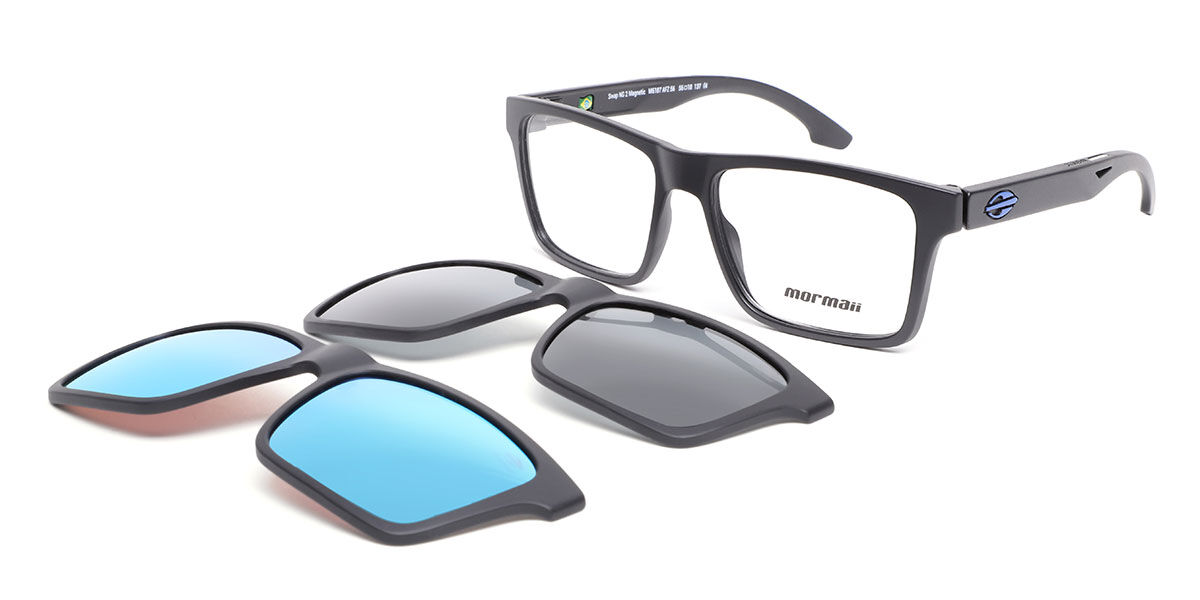 モルマイー Mormaii Swap Ng 2 Magnetic with Clip-on M6187AFZ56 Full rim 盛りだくさんリム 黒いこと Men メンズ 成人男性用 Eyeglasses 眼鏡 メガネ めがね ひな形 伊達眼鏡 【置き目品】【新品】【外国で通信販売】【貨物輸送無料】