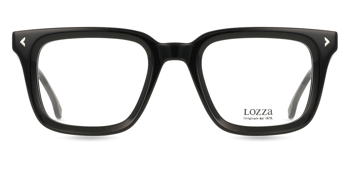 ロッツァ Lozza VL4334 Sanremo 4 0700 Full rim 盛りだくさんリム シャイニーブラック Men メンズ 成人男性用 Eyeglasses 眼鏡 メガネ めがね ひな形 伊達眼鏡 【置き目品】【新品】【外国で通信販売】【貨物輸送無料】