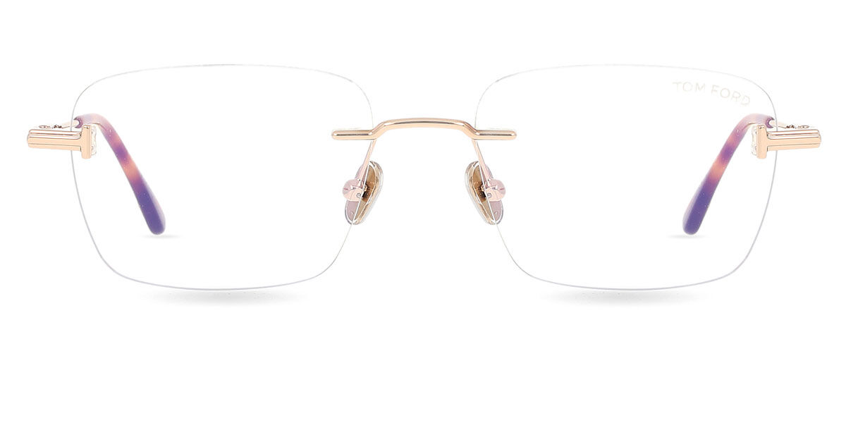 トムフォード Tom Ford FT6117-B 028 Blue-Light Block Rimless リムレス 光沢のあるローズゴールド Unisex ユニセックス 男女兼用 メンズ レディース Eyeglasses メガネ 眼鏡 めがね フレーム 伊達メガネ 【正規品】【新品】【海外通販】【送料無料】｜SmartBuyGlasses