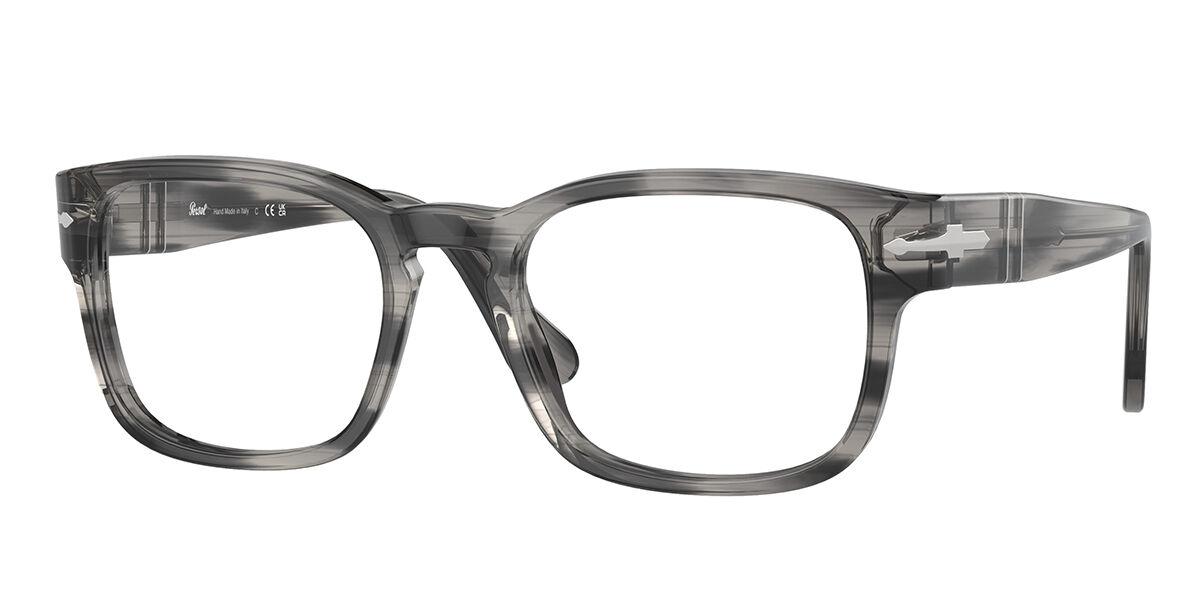 ペルソール Persol PO3334V 1192 Full rim 盛りだくさんリム 縞模様 薄墨色 Unisex ユニ一発やる 男女兼用 メンズ レディース Eyeglasses 眼鏡 メガネ めがね 屋台骨 伊達眼鏡 【置き目品】【新品】【外国で通信販売】【貨物輸送無料】 眼鏡・サングラス-バッグ・小物・ブランド雑貨