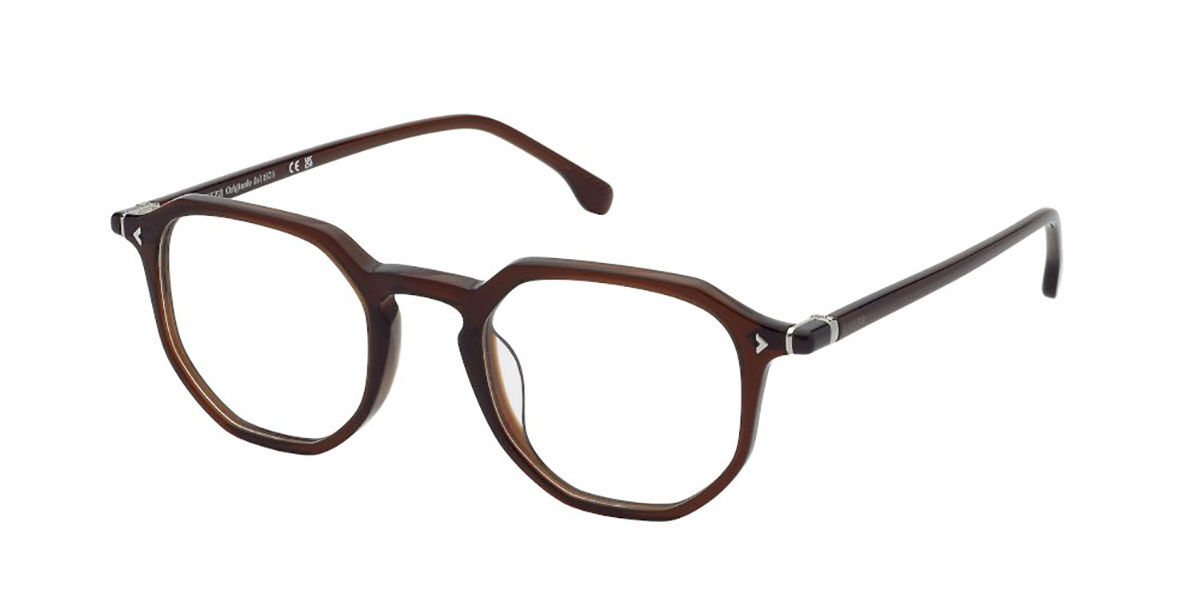 ロッツァ Lozza VL4350 Roma 6 06AD Full rim フルリム クリアグロッシーダークブラウン Men メンズ 男性用 Eyeglasses メガネ 眼鏡 めがね フレーム 伊達メガネ 【正規品】【新品】【海外通販】【送料無料】｜SmartBuyGlasses