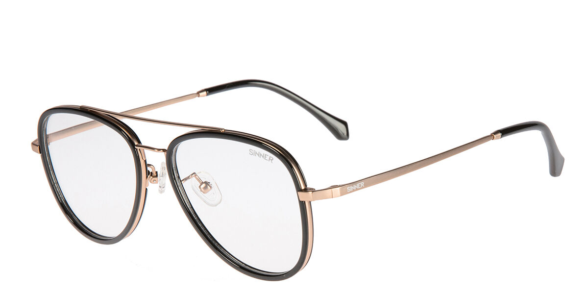 シナー Sinner Owen SIOP-751-10-07 Full rim フルリム ブラック ローズ ゴールド Unisex ユニセックス 男女兼用 メンズ レディース Eyeglasses メガネ 眼鏡 めがね フレーム 伊達メガネ 【正規品】【新品】【海外通販】【送料無料】｜SmartBuyGlasses