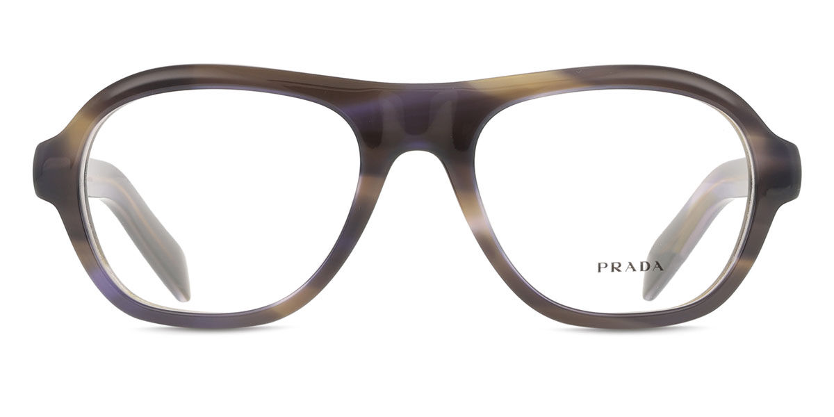 プラダ Prada PR C12V 23G1O1 Full rim フルリム ストライプラグーンパープル/ブラウン Women レディース 女性用 ウィメンズ Eyeglasses メガネ 眼鏡 めがね フレーム 伊達メガネ 【正規品】【新品】【海外通販】【送料無料】｜SmartBuyGlasses