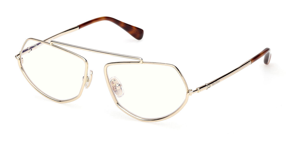 マックスマラ Max Mara MM5202-B 032 Blue-Light Block Full rim フルリム 光沢のあるペールゴールド Women レディース 女性用 ウィメンズ Eyeglasses メガネ 眼鏡 めがね フレーム 伊達メガネ 【正規品】【新品】【海外通販】【送料無料】｜SmartBuyGlasses