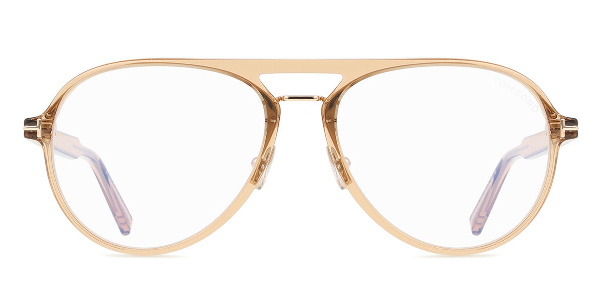 トムフォード Tom Ford FT5981-B 045 Blue-Light Block Full rim フルリム 透明 ライト ブラウン Men メンズ 男性用 Eyeglasses メガネ 眼鏡 めがね フレーム 伊達メガネ 【正規品】【新品】【海外通販】【送料無料】｜SmartBuyGlasses