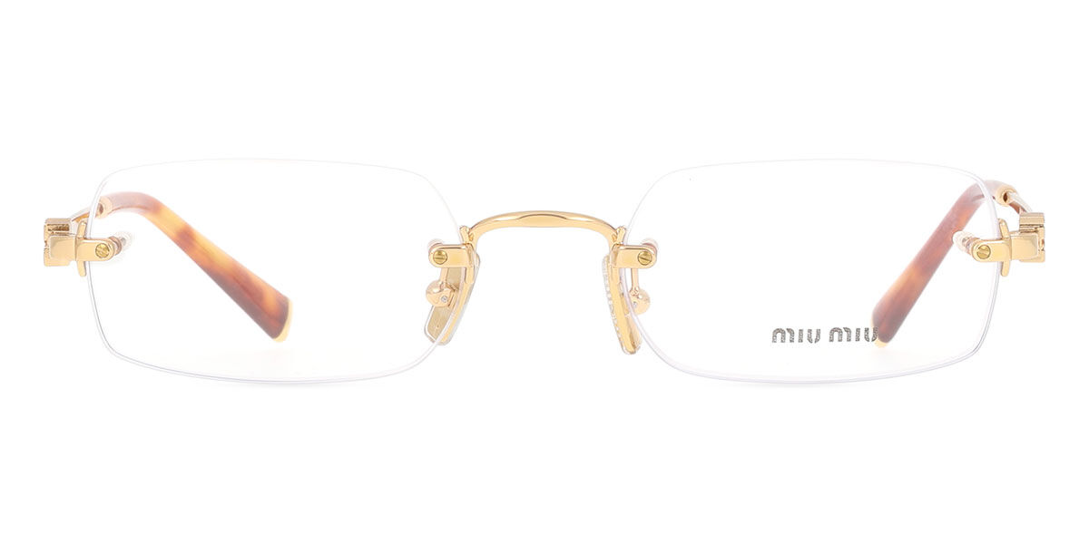 ミュウミュウ Miu Miu MU50YV 5AK1O1 Rimless リムレス ゴールド Women レディース 女性用 ウィメンズ Eyeglasses メガネ 眼鏡 めがね フレーム 伊達メガネ 【正規品】【新品】【海外通販】【送料無料】｜SmartBuyGlasses