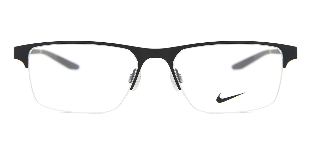 ナイキ Nike 8045 N 002 Semi rimless セミリムレス サテン ブラック Unisex ユニセックス 男女兼用 メンズ レディース Eyeglasses メガネ 眼鏡 めがね フレーム 伊達メガネ 【正規品】【新品】【海外通販】【送料無料】|SmartBuyGlasses