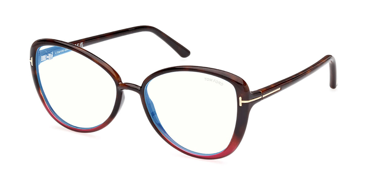 トムジェラルド・r・フォード Tom Ford FT5907-B 055 Blue-Light Block Full rim 盛りだくさんリム グラデーション赤いことべっ甲 Women レディース 成人女性用 ウィメンズ Eyeglasses 眼鏡 メガネ めがね ひな形 伊達眼鏡 【置き目品】【新品】【外国で通信販売】【貨物輸送無料】