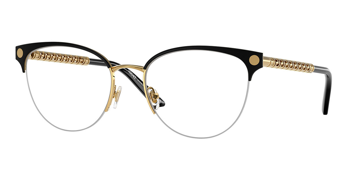 ヴェルサーチ Versace VE1297 1516 Semi rimless セミリムレス ゴールド/マットブラック Women レディース 女性用 ウィメンズ Eyeglasses メガネ 眼鏡 めがね フレーム 伊達メガネ 【正規品】【新品】【海外通販】【送料無料】｜SmartBuyGlasses