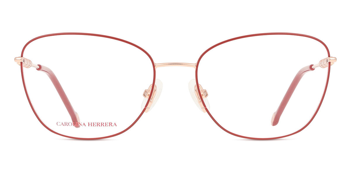 カロライナヘレラ Carolina Herrera HER 0104 Y11 Full rim フルリム ゴールド レッド Women レディース 女性用 ウィメンズ Eyeglasses メガネ 眼鏡 めがね フレーム 伊達メガネ 【正規品】【新品】【海外通販】【送料無料】｜SmartBuyGlasses