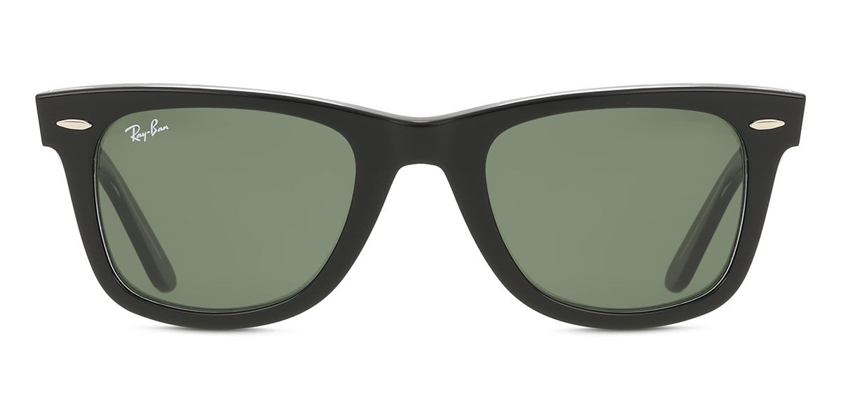 レイバン Ray-Ban RB2140 Wayfarer 129431 Full rim フルリム 透明に黒 Unisex ユニセックス 男女兼用 メンズ レディース Sunglasses サングラス さんぐらす 【UVカテゴリ3】【正規品】【新品】【海外通販】【送料無料】｜SmartBuyGlasses