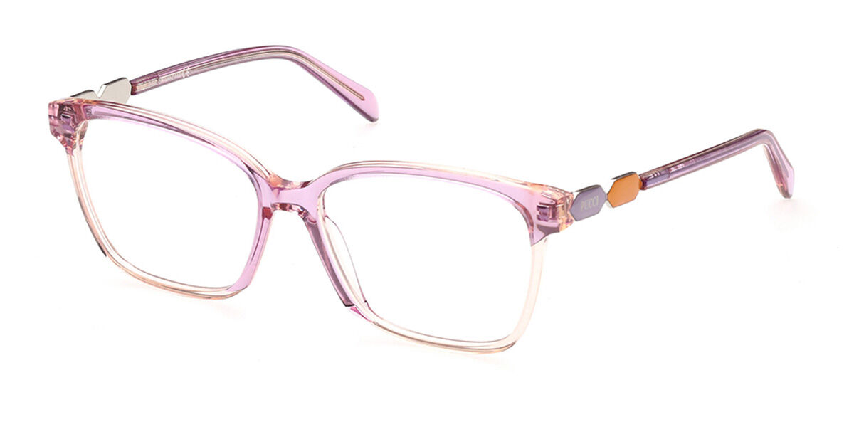 プッチ Emilio Pucci EP5185 080 Full rim フルリム クリアパープルイエロー Women レディース 女性用 ウィメンズ Eyeglasses メガネ 眼鏡 めがね フレーム 伊達メガネ 【正規品】【新品】【海外通販】【送料無料】｜SmartBuyGlasses