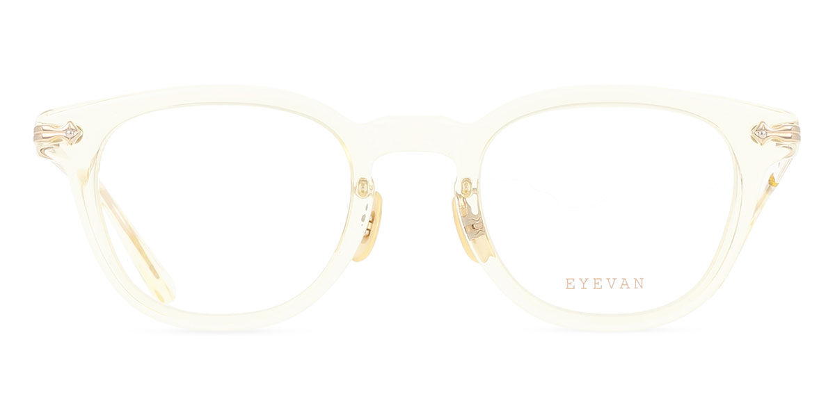 アイヴァン Eyevan Webb Prs ECR Full rim フルリム 透明エクリュイエロー Unisex ユニセックス 男女兼用 メンズ レディース Eyeglasses メガネ 眼鏡 めがね フレーム 伊達メガネ 【正規品】【新品】【海外通販】【送料無料】|SmartBuyGlasses