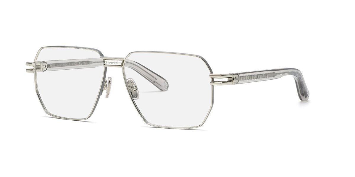 フィリップ プレイン Philipp Plein VPP114M 0H48 Full rim フルリム パラジウム×ポリッシュドグレー Women レディース 女性用 ウィメンズ Eyeglasses メガネ 眼鏡 めがね フレーム 伊達メガネ 【正規品】【新品】【海外通販】【送料無料】|SmartBuyGlasses