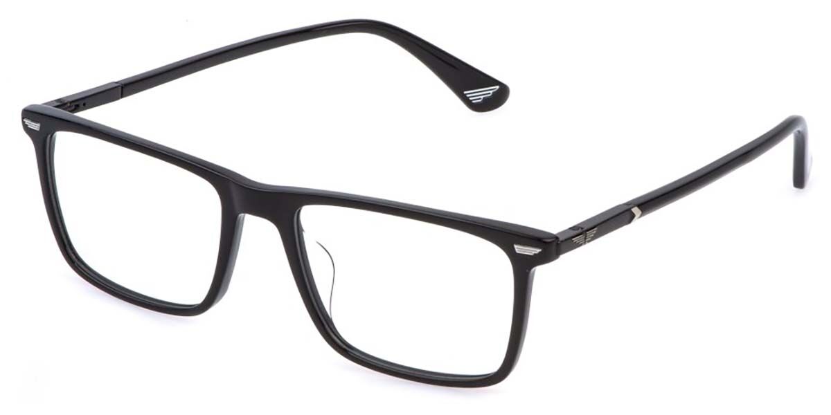 ポリス Police VPLQ68 NEW CROSSROADS 1 0700 Full rim フルリム シャイニーブラック Men メンズ 男性用 Eyeglasses メガネ 眼鏡 めがね フレーム 伊達メガネ 【正規品】【新品】【海外通販】【送料無料】｜SmartBuyGlasses