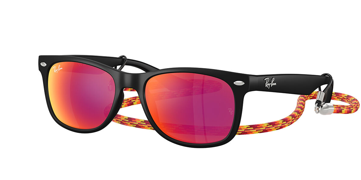 レイバン キッズ Ray-Ban Kids RJ9052SF Junior New Square 70286Q Full rim フルリム ラバー ブラック Kids キッズ Sunglasses サングラス さんぐらす 【UVカテゴリ3】【正規品】【新品】【海外通販】【送料無料】｜SmartBuyGlasses