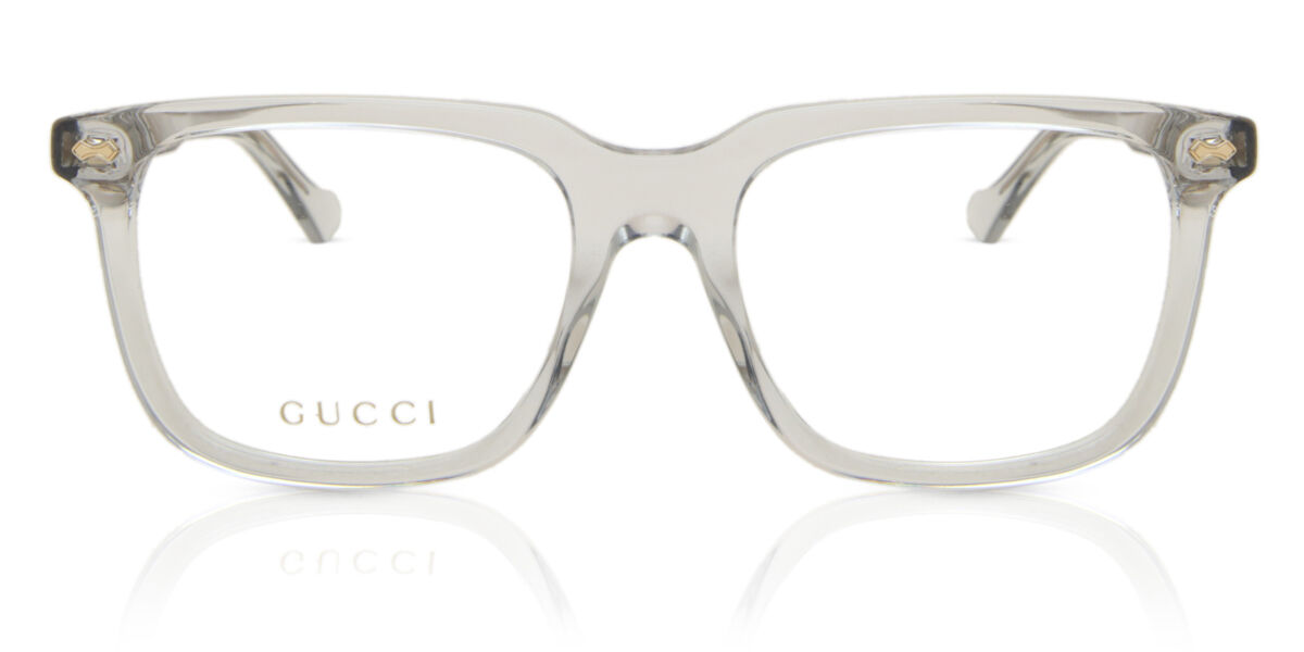 グッチ Gucci GG0737O 010 Full rim フルリム シャイニー トランスペアレント グレー Men メンズ 男性用 Eyeglasses メガネ 眼鏡 めがね フレーム 伊達メガネ 【正規品】【新品】【海外通販】【送料無料】｜SmartBuyGlasses 30,185円