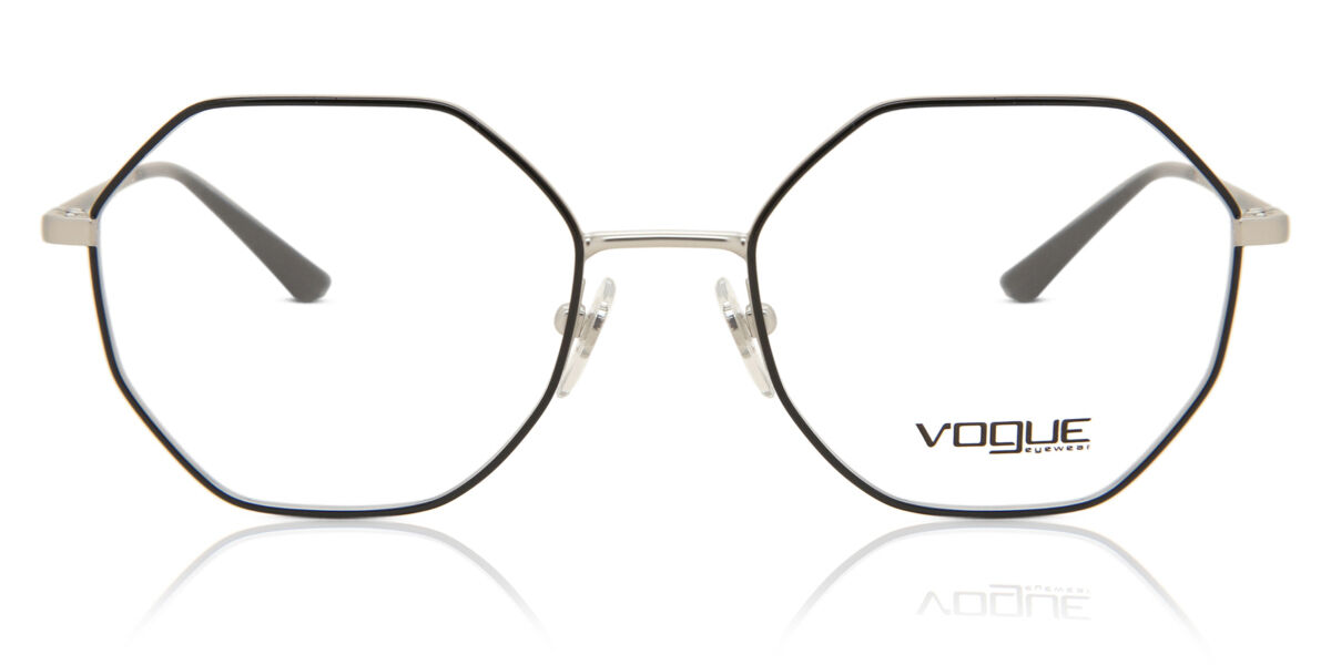 ヴォーグアイウェア Vogue Eyewear VO4094 CASUAL CHIC 323 Full rim フルリム ブラック/マットシルバー Women レディース 女性用 ウィメンズ Eyeglasses メガネ 眼鏡 めがね フレーム 伊達メガネ 【正規品】【新品】【海外通販】【送料無料】|SmartBuyGlasses