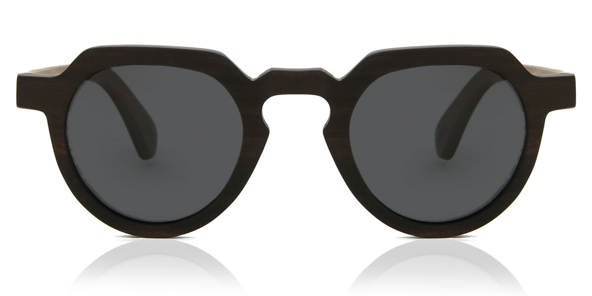 【置き目品】【貨物輸送無料】Oh My Woodness!  Full Rim Geometric Ebony Brown Oh My Woodness! Plum Polarized WS016-SP-A09-01 Fashion Unisex Sunglasses【外国で通信販売】