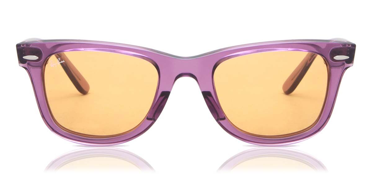 レイバン Ray-Ban RB2140 Wayfarer 661313 Full rim フルリム トランスペアレント パープル Unisex ユニセックス 男女兼用 メンズ レディース Sunglasses サングラス さんぐらす 【UVカテゴリ1】【正規品】【新品】【海外通販】【送料無料】｜SmartBuyGlasses