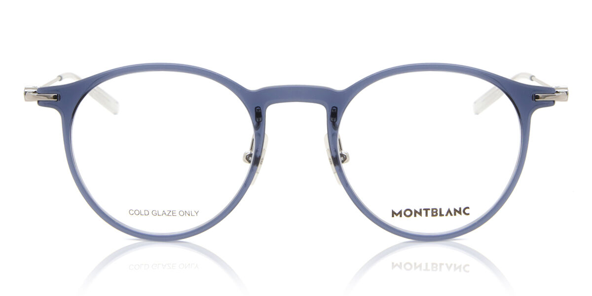 【正規品】【送料無料】【新品】モンブラン Montblanc MB0099O 004 クリアブルー/シルバー Men メンズ 男性用 Eyeglasses メガネ 眼鏡 めがね フレーム 伊達メガネ【海外通販】