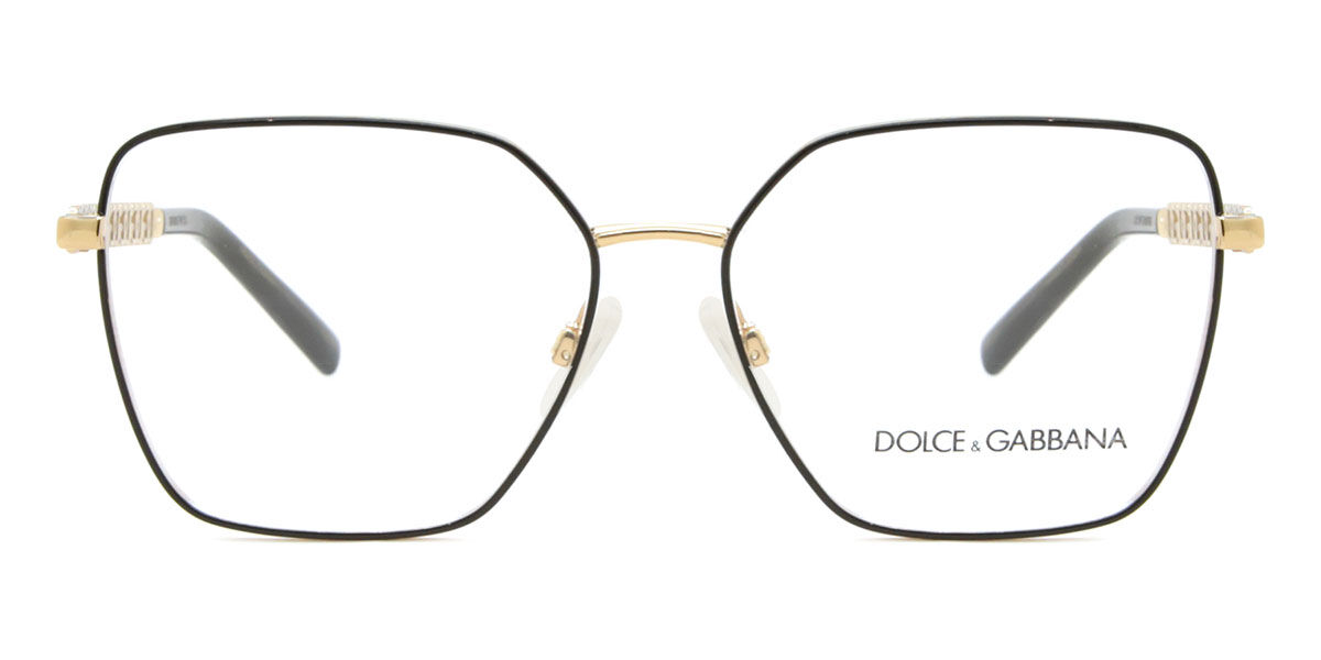 ドルチェ\u0026ガッバーナ Dolce \u0026 Gabbana DG1351 1334 Full rim 盛りだくさんリム 黒金 Women レディース 成人女性用 ウィメンズ Eyeglasses 眼鏡 メガネ めがね ひな形 伊達眼鏡 【置き目品】【新品】【外国で通信販売】【貨物輸送無料】