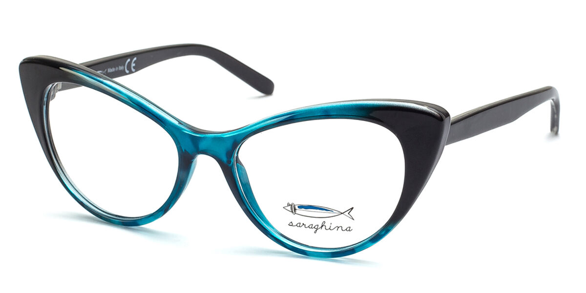 サラギナ Saraghina MAGALI' 474LV Full rim フルリム ターコイズブルートータス Women レディース 女性用 ウィメンズ Eyeglasses メガネ 眼鏡 めがね フレーム 伊達メガネ 【正規品】【新品】【海外通販】【送料無料】｜SmartBuyGlasses