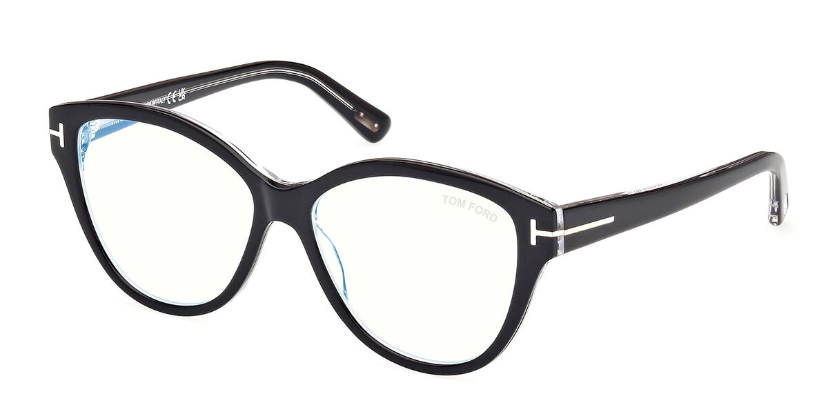 トムフォード Tom Ford FT5954-B 003 Blue-Light Block Full rim フルリム ブラック オン クリア Women レディース 女性用 ウィメンズ Eyeglasses メガネ 眼鏡 めがね フレーム 伊達メガネ 【正規品】【新品】【海外通販】【送料無料】|SmartBuyGlasses