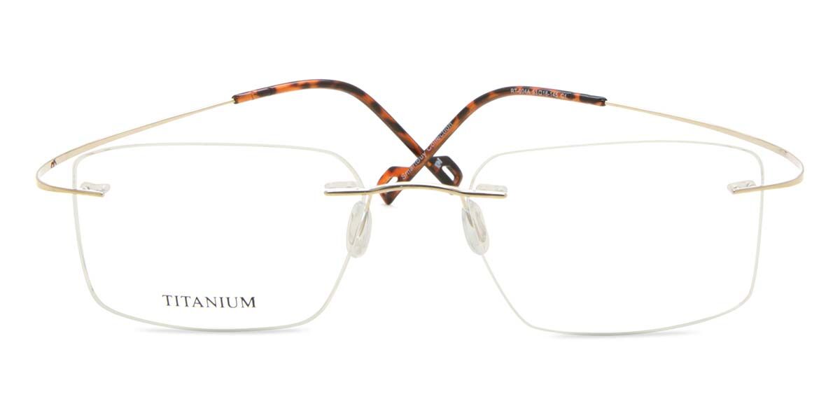 【正規品】【送料無料】SmartBuyコレクション Rimless Rectangle Shiny Gold SmartBuy Collection Hedley RT-004A C1 Fashion Unisex Eyeglasses【海外通販】