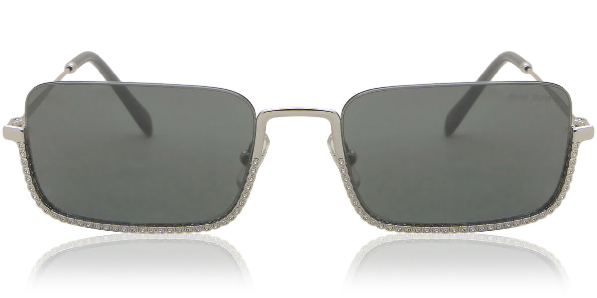 ミュウミュウ Miu Miu MU70US 1BC175 Semi rimless セミリムレス しろがね色 Women レディース 成人女性用 ウィメンズ Sunglasses 黒眼鏡 さんぐらす 【UV科目3】【置き目品】【新品】【外国で通信販売】【貨物輸送無料】