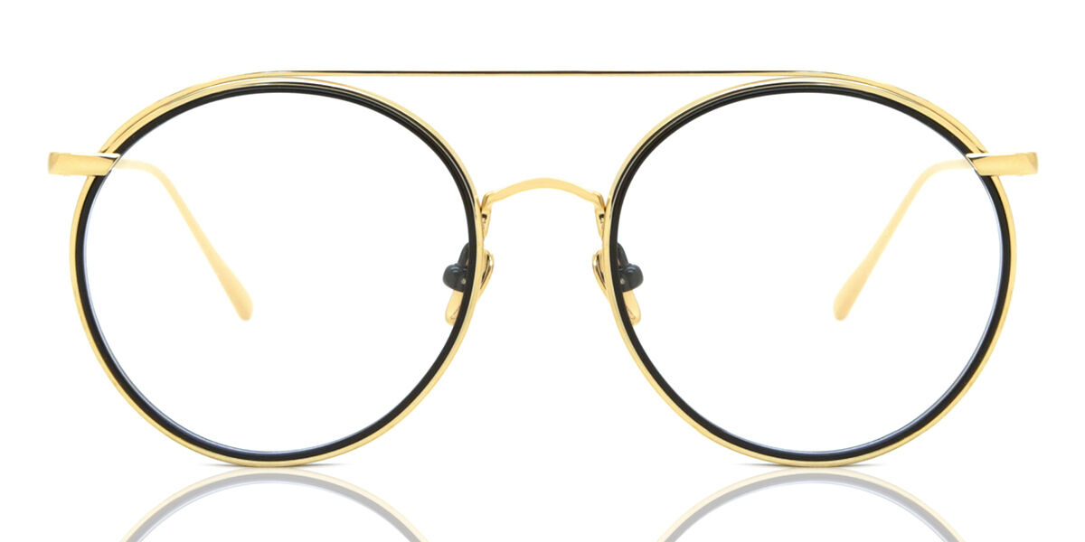 リンダ・ファロー Linda Farrow COREY LFL1192 C1 Full rim 盛りだくさんリム 黄色 ゴールド 黒いこと Unisex ユニ一発やる 男女兼用 メンズ レディース Eyeglasses 眼鏡 メガネ めがね ひな形 伊達眼鏡 【置き目品】【新品】【外国で通信販売】【貨物輸送無料】