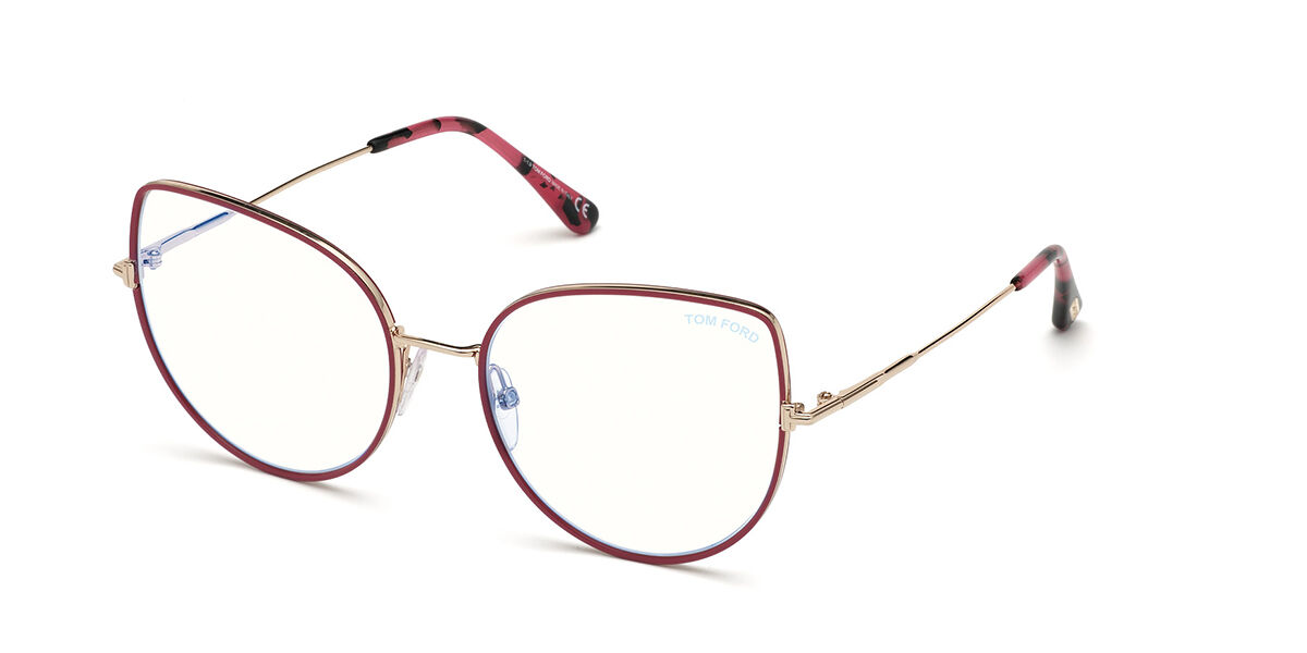 【置き目品】【貨物輸送無料】トムジェラルド・r・フォード  Tom Ford FT5614-B 075 Blue-Light Block New Women Eyeglasses【外国で通信販売】