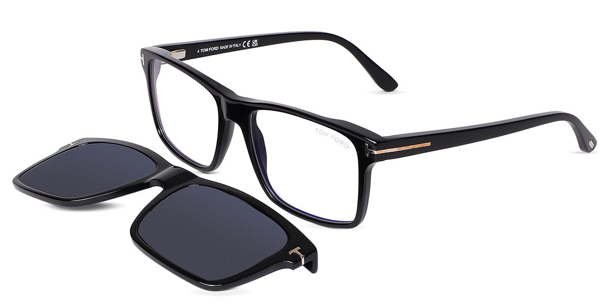 【正規品】【送料無料】トムフォード Tom Ford FT5682-B with Clip-On 001 Blue-Light Block New Men Eyeglasses【海外通販】