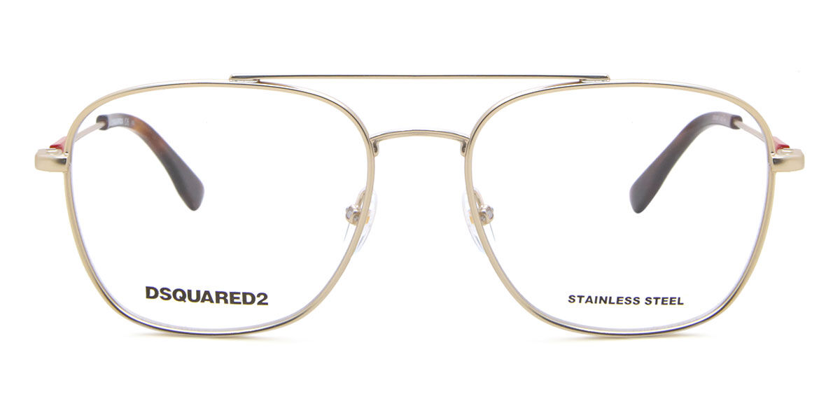ディースクエアード2 Dsquared2 D2 0047 AOZ Full rim フルリム マット ゴールド Men メンズ 男性用 Eyeglasses メガネ 眼鏡 めがね フレーム 伊達メガネ 【正規品】【新品】【海外通販】【送料無料】|SmartBuyGlasses