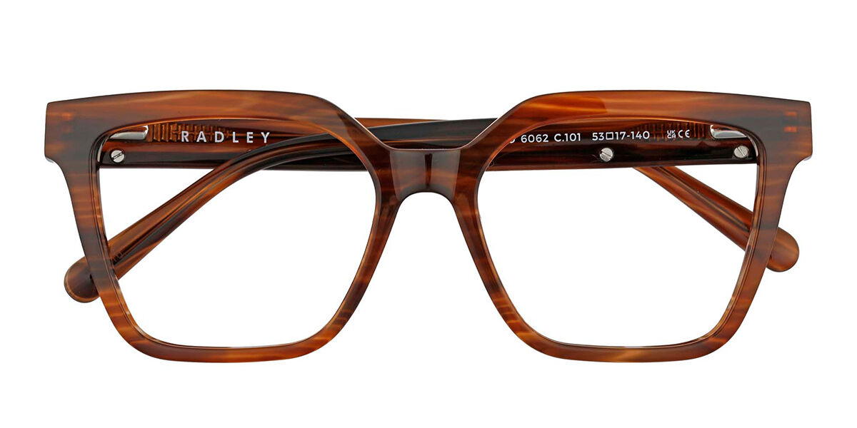 ラドリー Radley RDO 6062 101 Full rim フルリム ストライプ ブラウン Women レディース 女性用 ウィメンズ Eyeglasses メガネ 眼鏡 めがね フレーム 伊達メガネ 【正規品】【新品】【海外通販】【送料無料】｜SmartBuyGlasses